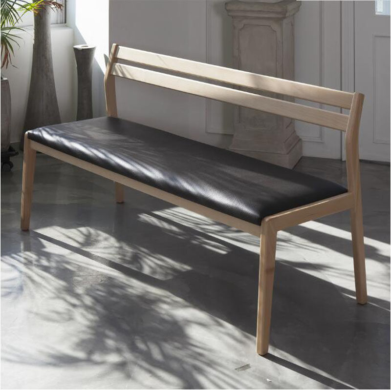 长凳餐椅_日式全实木长椅 简约白橡木长条椅 餐椅 长凳 北欧方形餐桌