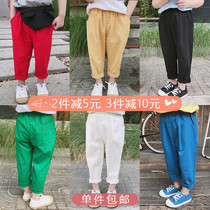源源家童装男童裤子哈伦裤萝卜裤宝宝夏装2019春装韩版小童长裤潮
