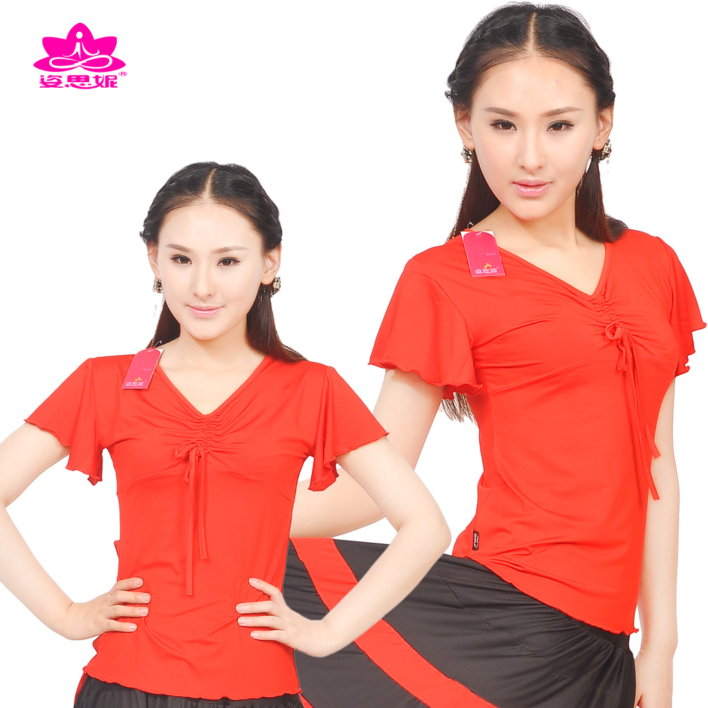 广场舞衣跳舞蹈服装套装夏款广场舞服装新款短袖女上衣春夏季包邮