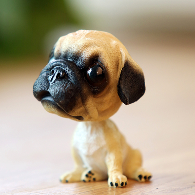 汽车摆件创意弹簧摇头狗狗 可爱卡通公仔车内装饰品车载摆件男女