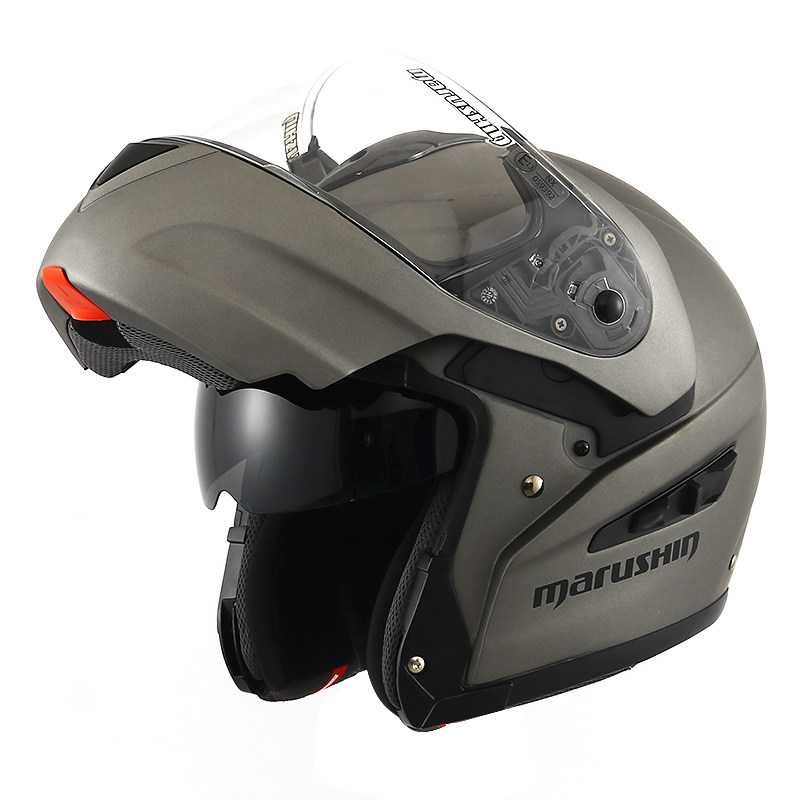 6期免息 正品marushin马鲁申男女摩托车头盔揭面盔m409夏冬通用