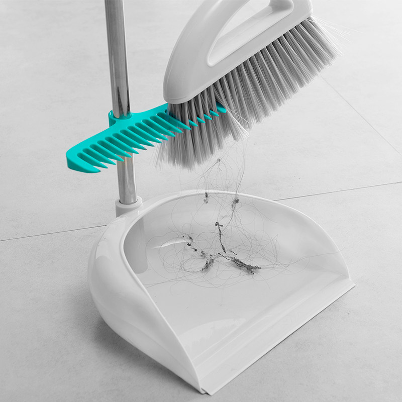 扫把簸箕_创意扫把除尘刷除毛齿梳扫帚簸箕刮齿清洁除尘刮扫把毛发