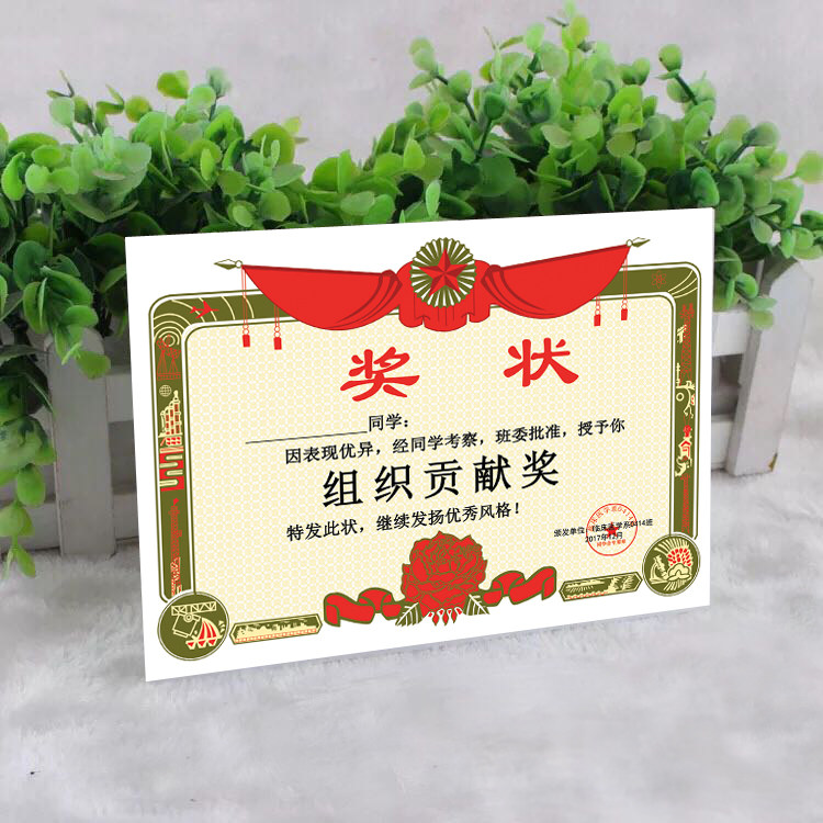 【旺缘阁】脱盲证书 创意搞笑个性奖状证书定制 朋友儿童学习奖励