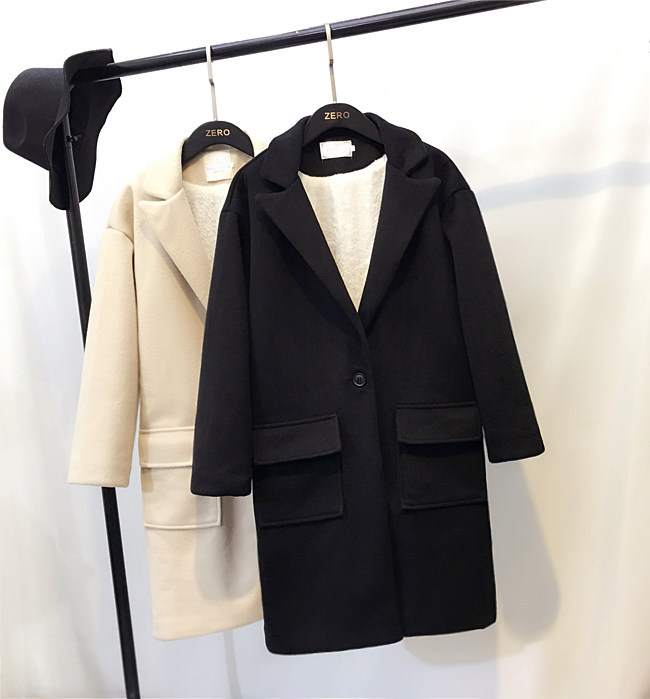 休闲毛呢大衣宽松很显瘦,时尚又有范