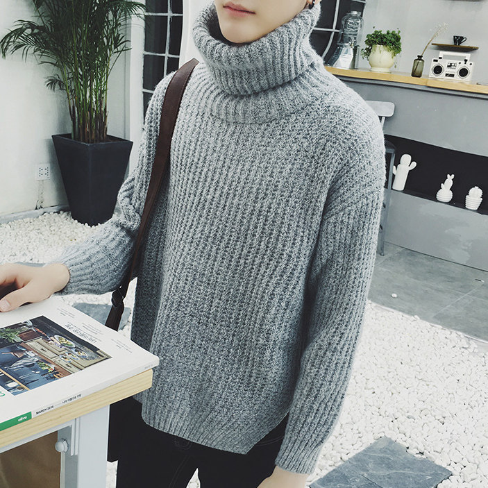 一折蝙蝠衫男冬季毛衣