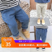 棉小班 男宝宝牛仔裤1-3岁儿童帅气百搭长裤男童时尚韩版休闲裤