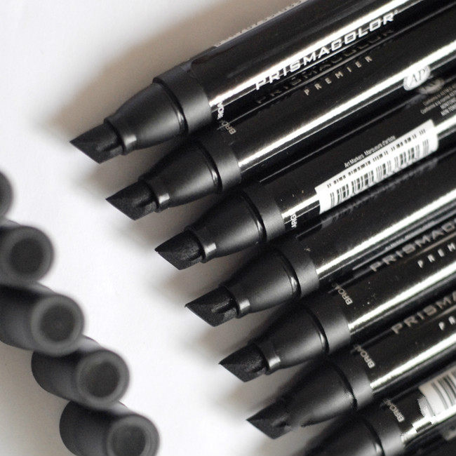 特价霹雳马_大师推荐纹理磨砂效果 美国霹雳马马克笔 黑三福 枯笔 童