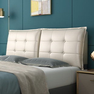 定做床头软包宾馆酒店无床头榻榻米靠垫双人实木床大靠枕海绵靠背