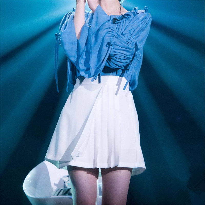 iu同款裙_李智恩iu同款半身裙 a字裙高腰短裙女夏2017新款 韩版 百搭