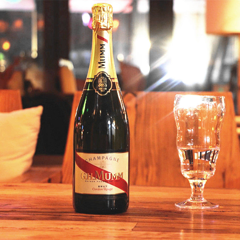 红葡萄酒 法国_香槟法国原装进口玛姆红带香槟 起泡酒葡萄酒生日派对