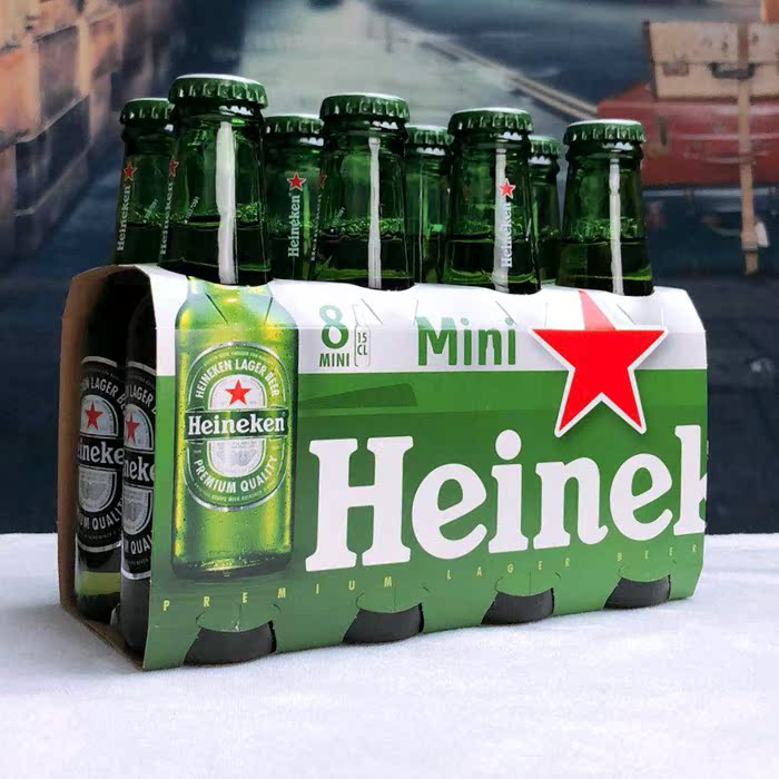24瓶整箱小瓶迷你装包邮 法国进口海尼根heineken喜力啤酒150ml