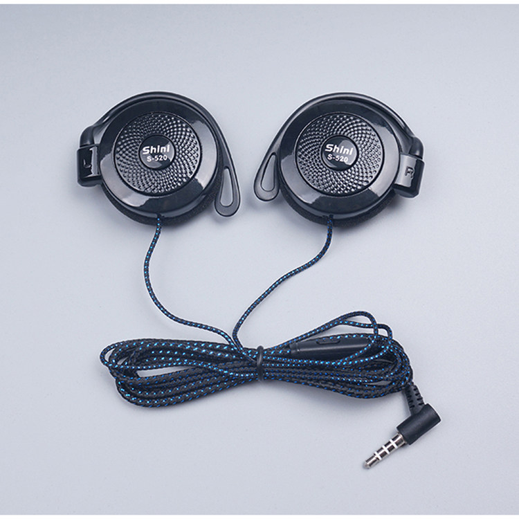 挂耳式耳机带麦通话运动跑步重低音可爱耳机挂耳式线控有线通用