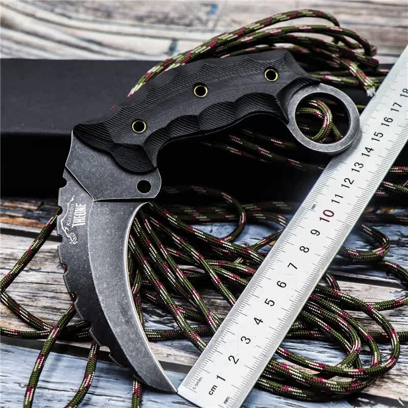 热销野外求生刀 战狼_户外刀具野猪爪小刀特战丛林小爪刀特种钢战狼刀
