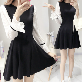 胖mm春秋连衣裙