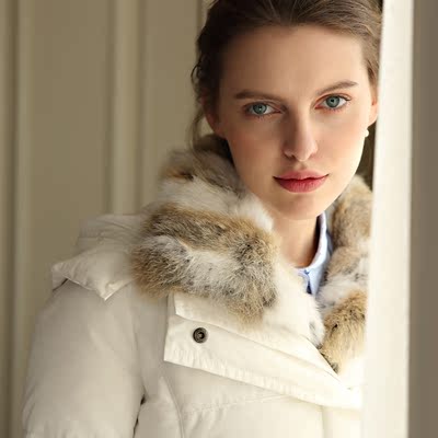 雪君2016冬季新款大毛领女装欧洲站连帽羽绒服女中长款加厚羽绒衣