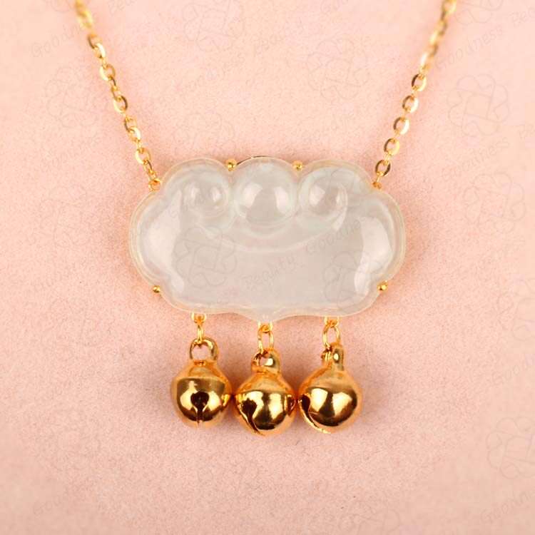 特价翡翠如意吊坠镶嵌 18k_善美珠宝翡翠如意吊坠18k镶嵌 如意福贝