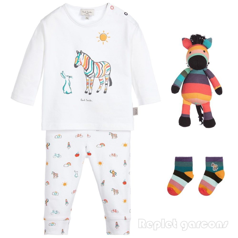 18秋冬新款 欧洲代购童装paul smith小童 婴儿4件套礼盒套装