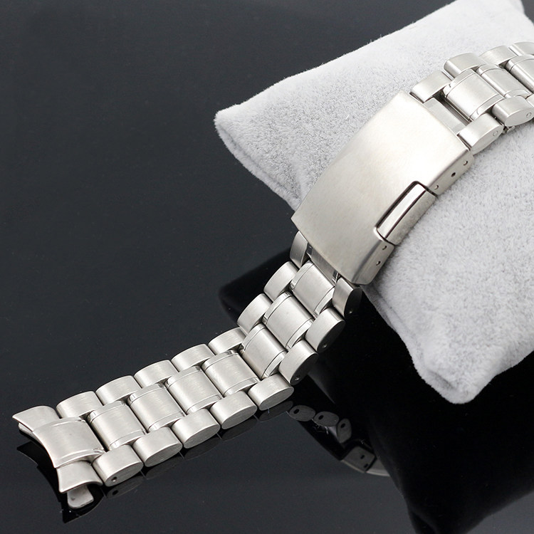 特价表带钢带_手表链男士实心钢带通用精钢表带配件不锈钢表链18 19