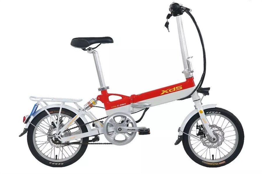 喜德盛折叠电动车36v锂电池铝合金避震双碟刹开拓者3 电动自行车