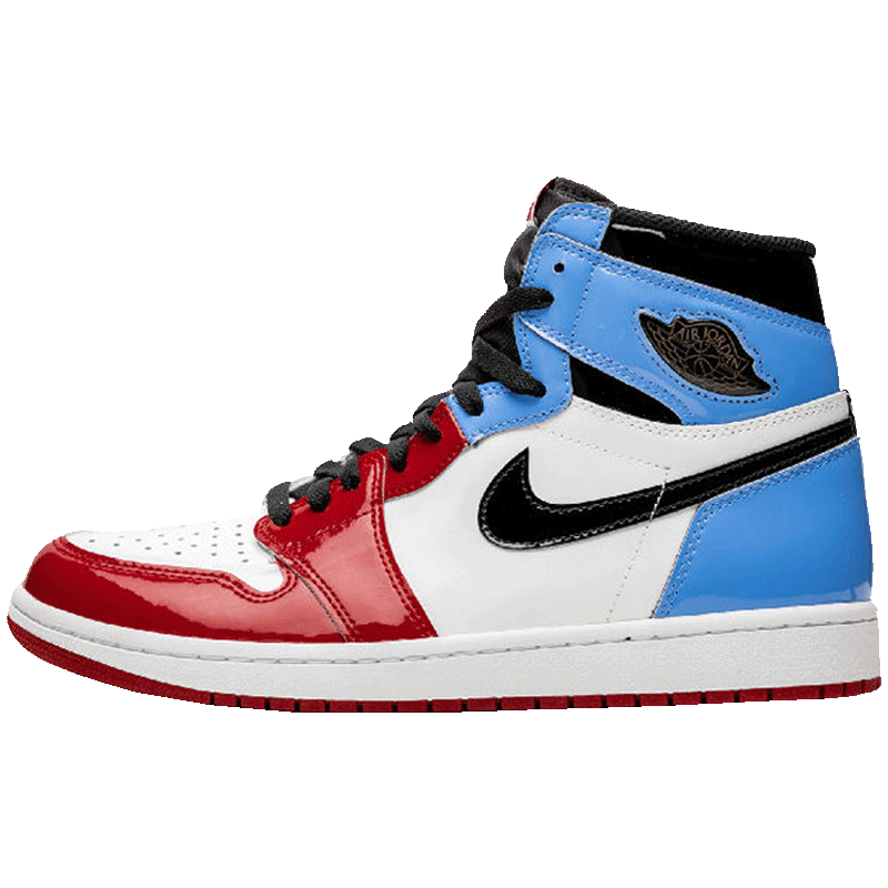 nike耐克air jordan 1 retro high aj1红蓝漆皮 警灯ck5666-100