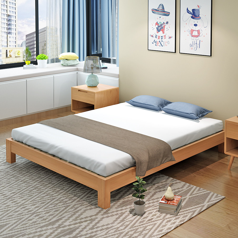 8m经济型双人床1.5米酒店无床头床架优惠券