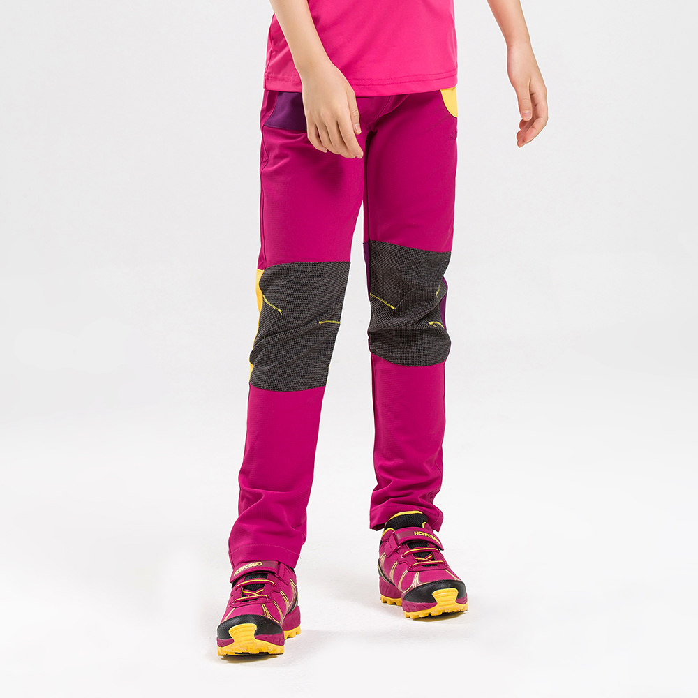 纳趣户外儿童速干裤 拼色快干裤登山裤 男童女童透气攀岩裤长裤