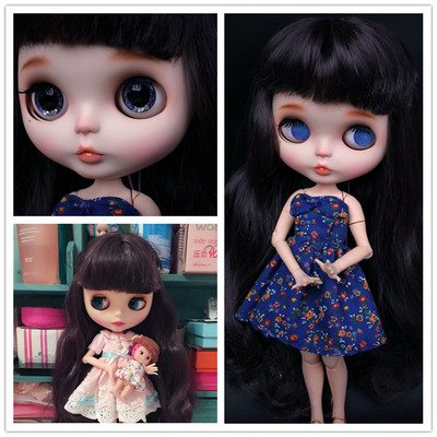 【金刚家】blythe小布娃娃深灰紫刘海长发磨砂关节体裸娃十三周年