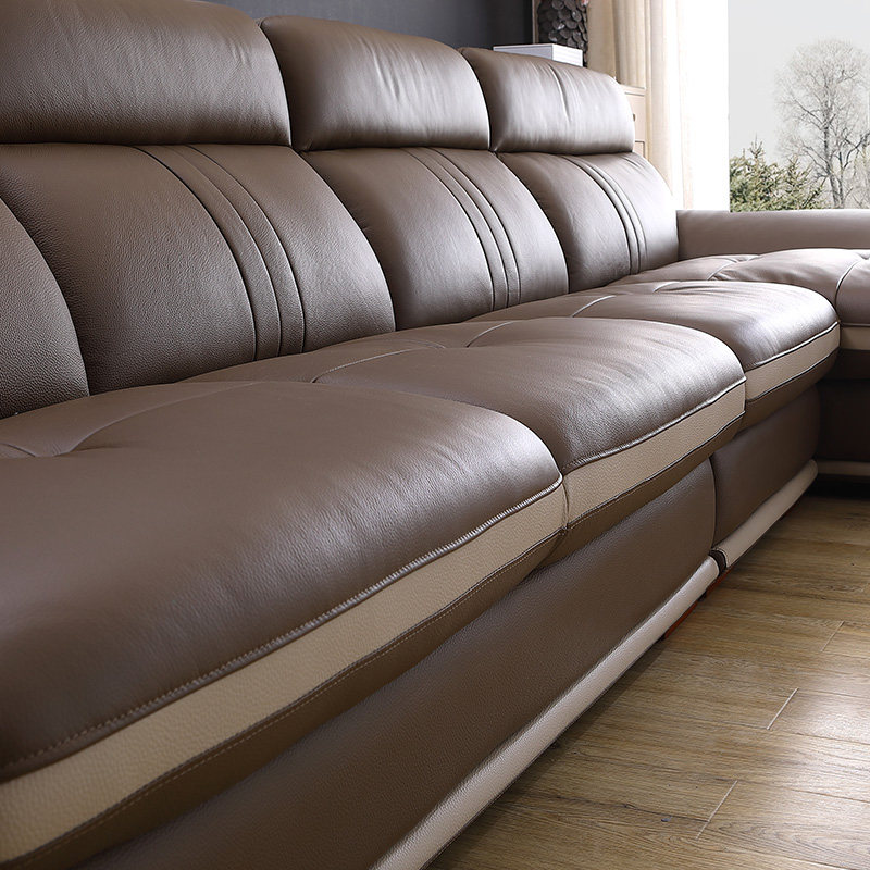 德邦尚品北欧真皮沙发as603