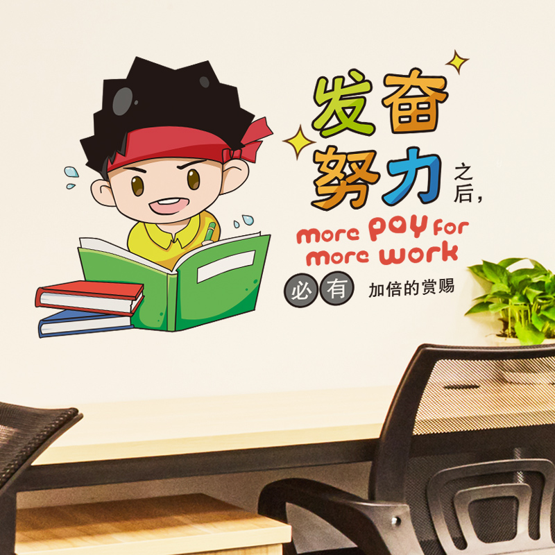 励志墙贴小学生激励贴纸班级教室书房墙面装饰卧室贴画正能量标语优惠