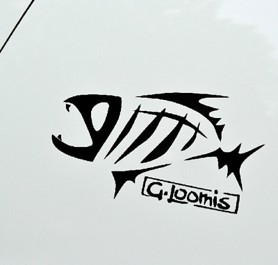 路亚车贴 鱼骨头 gofishing 路亚户外运动钓鱼垂钓反光汽车贴纸