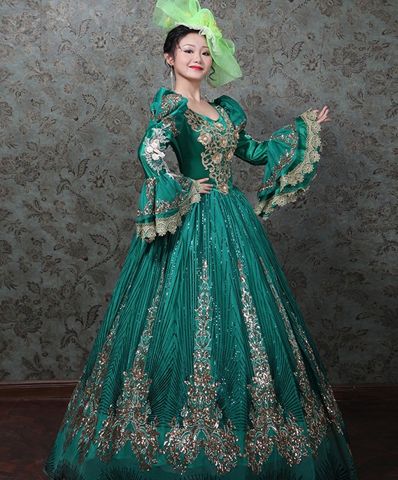 演出_上海服装租赁高档欧式宫廷礼服华丽派对长裙年会晚会演出服装