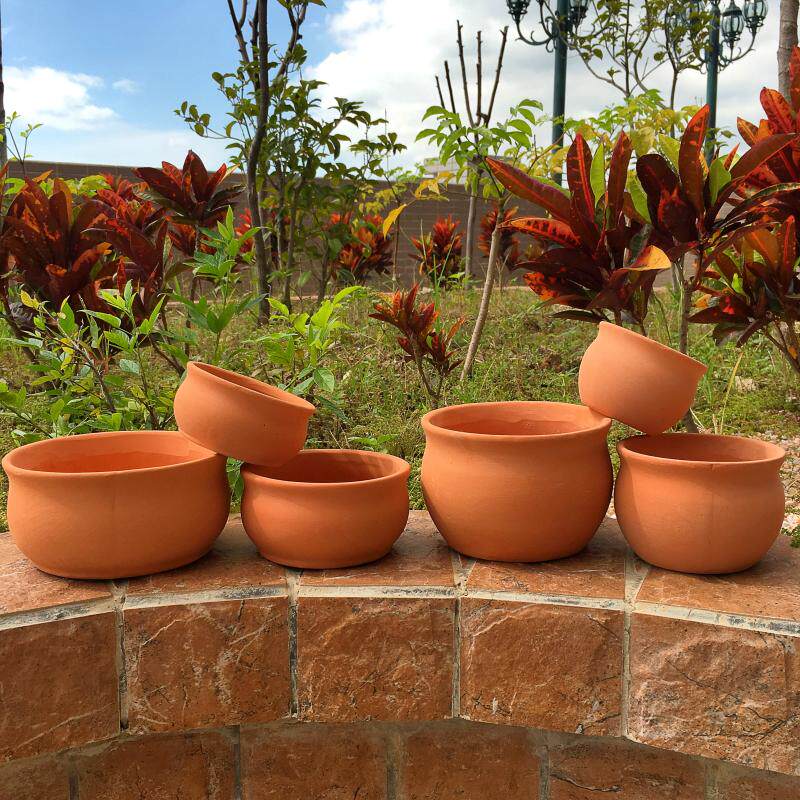 红陶花盆 透气红陶盆 多肉植物花盆 陶瓷花盆 陶土盆 圆形大花盆 ￥6.