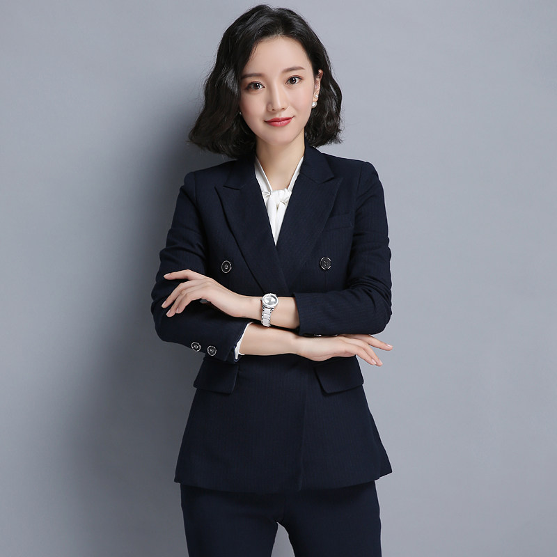 去购买 诗璐雅时尚职业装女装套裙夏短袖ol气质女士正装工作服面试装