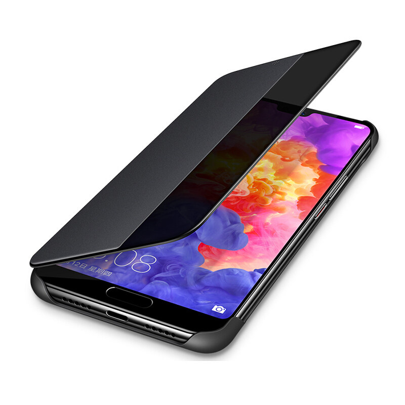 华为p20pro原装皮套 p20翻盖手机壳防摔全包保护套车载导航套件