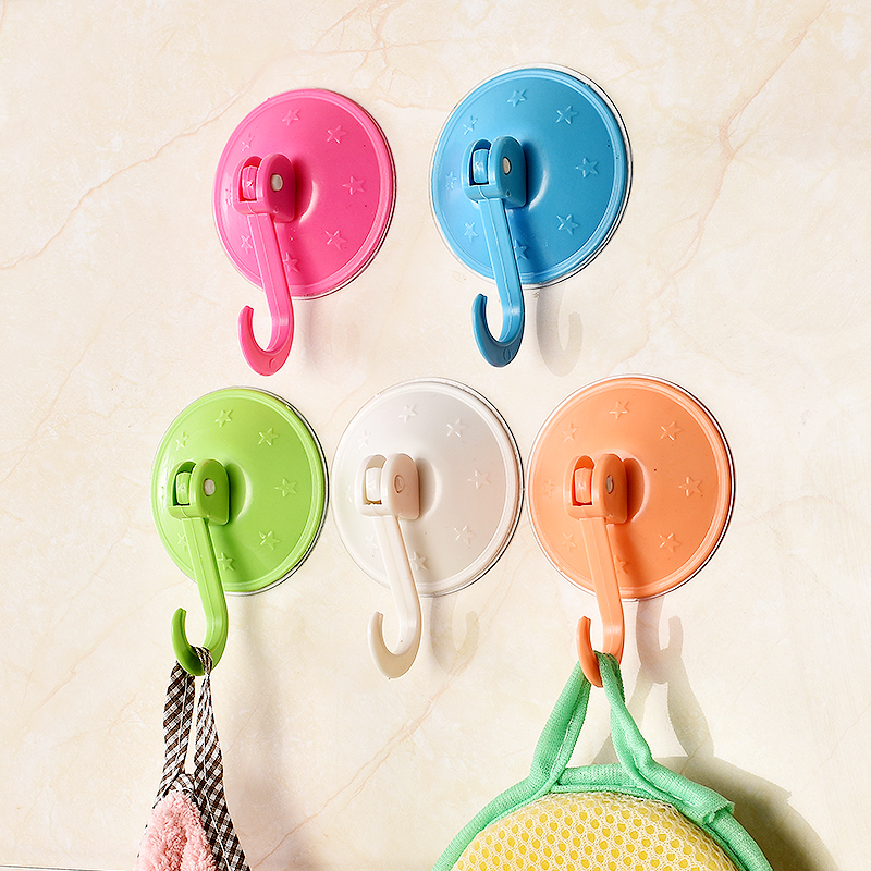 热销挂钩 墙壁挂 卧室_彩色真空强力吸盘无痕挂钩 厨房浴室卫生间墙壁