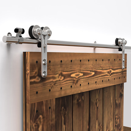 谷仓门吊轨移门轨道室内门厨房门美式滑轮吊滑五金配件出口滑轨_7折