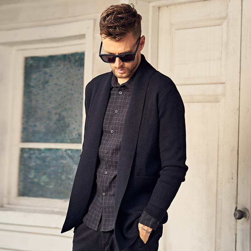 秋冬毛衣开衫男英伦风休闲针织衫薄外套男士韩版冬季外穿线衣潮流