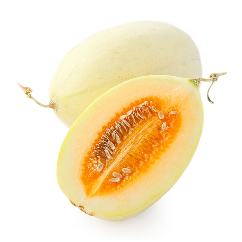 一般成熟的香瓜表面很光滑,看起来是淡淡的黄色,而且内里的瓜瓤香甜