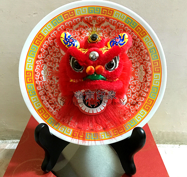 查看淘宝中国民间手工艺醒狮狮头模型挂件摆件创意南狮舞狮子商务出国