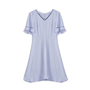 lagogo拉谷谷女装2018夏季新款日系喇叭袖雪