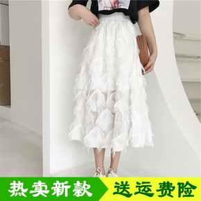 半身蓬蓬裙 女 夏黑色