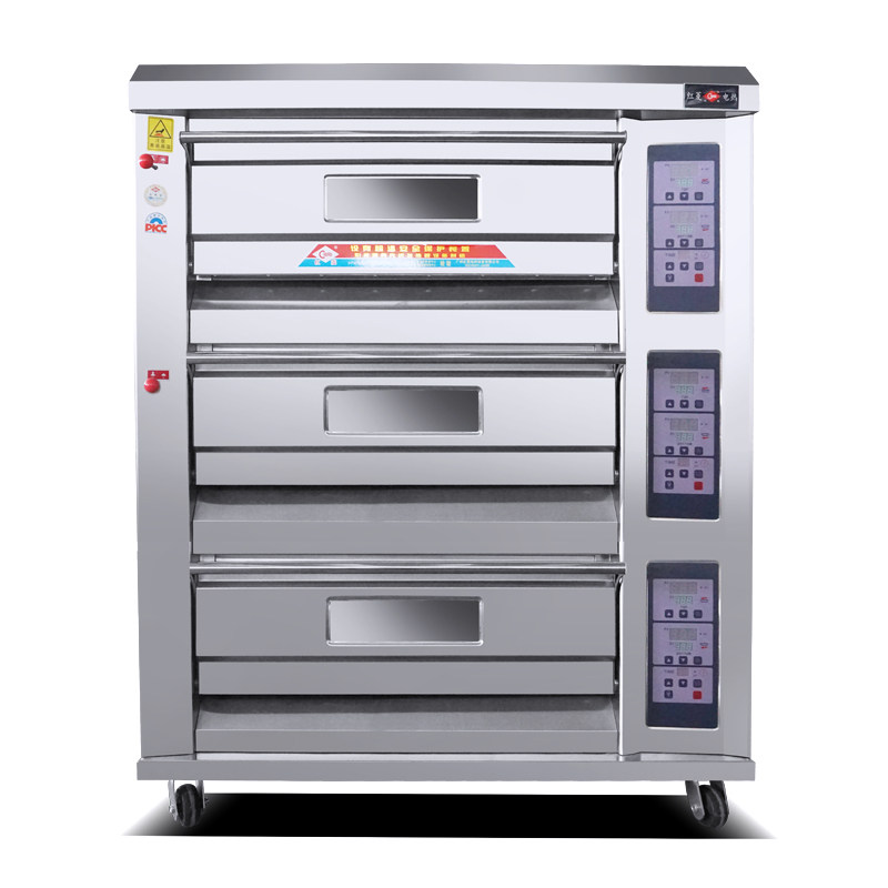 红菱xyf-3hp-n三层六盘电烤炉烤箱商用电脑版豪华大型食品烘焙炉