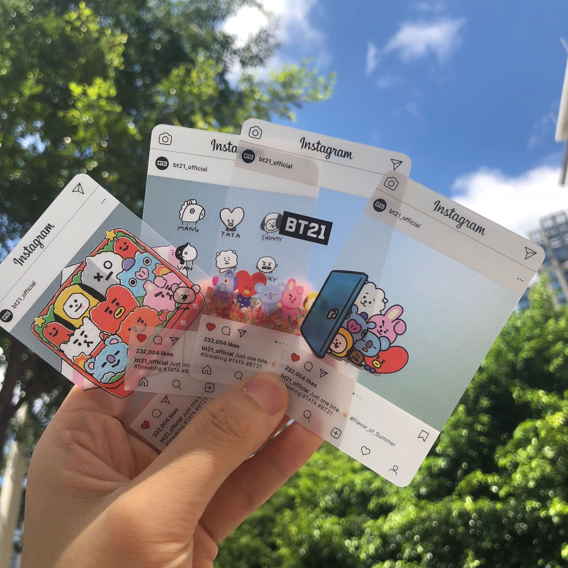 热销bt21防弹少年团_bt21透卡防弹少年团ins透卡tata小卡lomo金泰亨