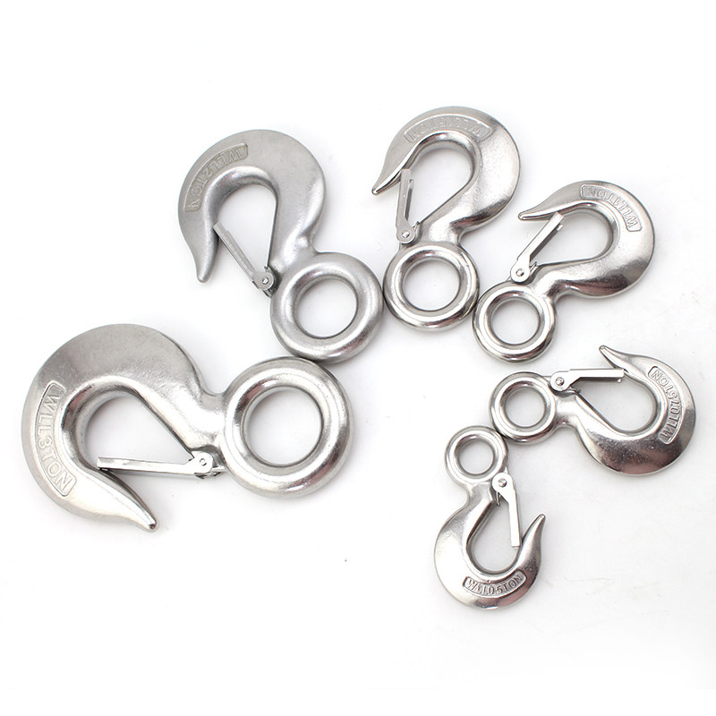 源生304不锈钢吊钩抓钩挂钩 承重型钩子 弹扣起重钩 货钩拉钩