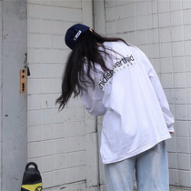 2019年秋季新款韩国ins原宿风bf复古字母印花宽松打底长袖T恤女潮