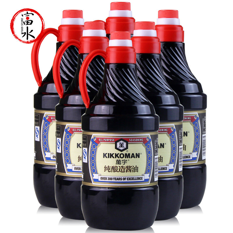 万字酱油 龟甲万烹调料理黄豆酱油 浓口纯酿造日式生抽1.8l*6瓶