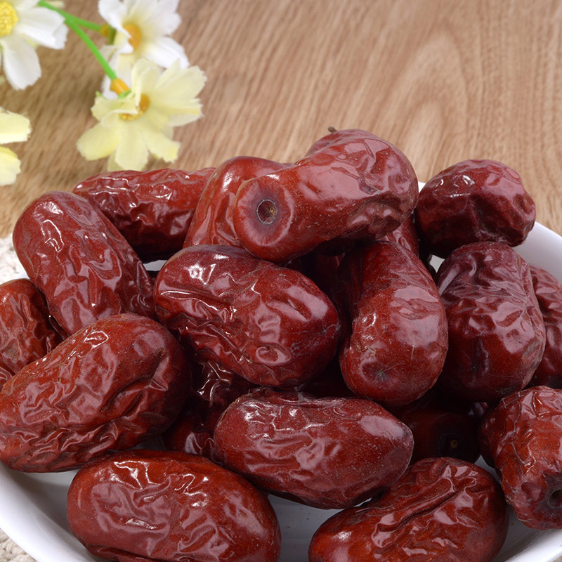 山东枣庄特产大枣特级长红枣熬粥营养美味软绵甜500g特价两袋包邮