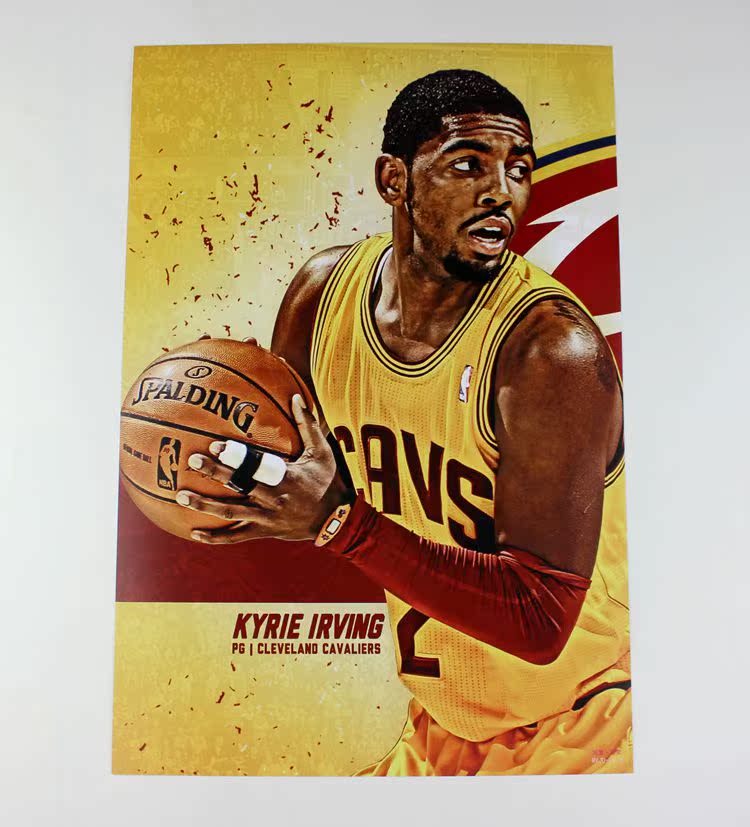 nba篮球球星骑士队 欧文 8张装海报贴纸壁画墙贴