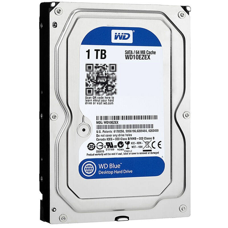wd 1tb 蓝盘_wd/西部数据 wd10ezex电脑机械硬盘台式机1tb/7200转单碟