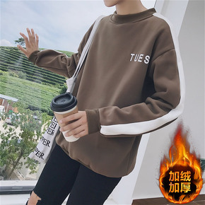 加绒长袖卫衣男